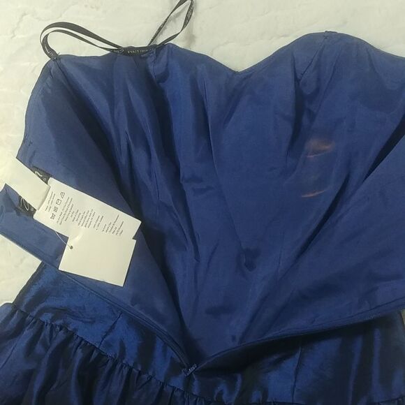NWT ZumZum Midnight Navy Blue Sweetheart Neckline Short Prom Dress 4/2 - Picture 5 of 10